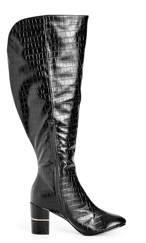 City Chic Women's Wide Fit Geordie Knee Boot3