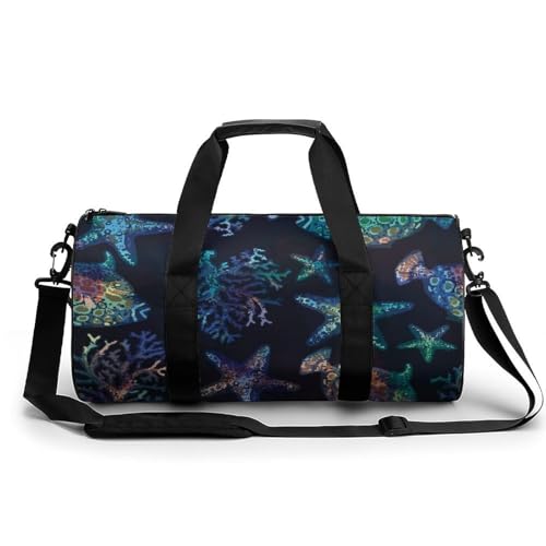 Sac de sport bleu étoile de mer sac de voyage 45cm