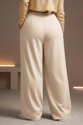 Image of KOTTY Women's Plus Size High Waist Wide Leg Pants for Stylish Comfort and Confident Casual /Stylish Wear