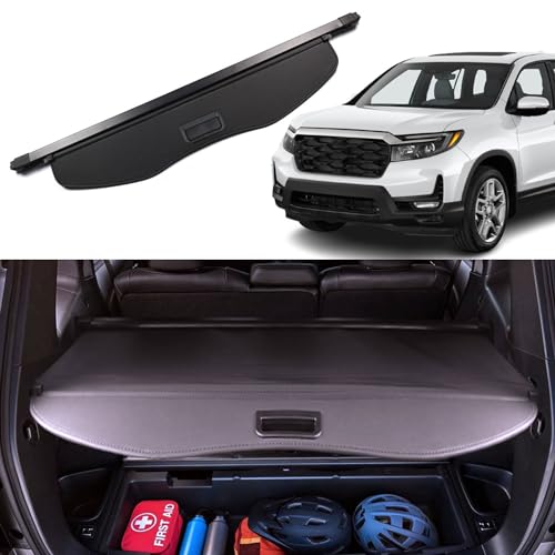 Liizoo Cargo Cover for 2024 Honda Passport 2019 2020 2021 2022 2023 2025 Accessories Rear Trunk Cover Trunk Security Cover Shielding Shade Black