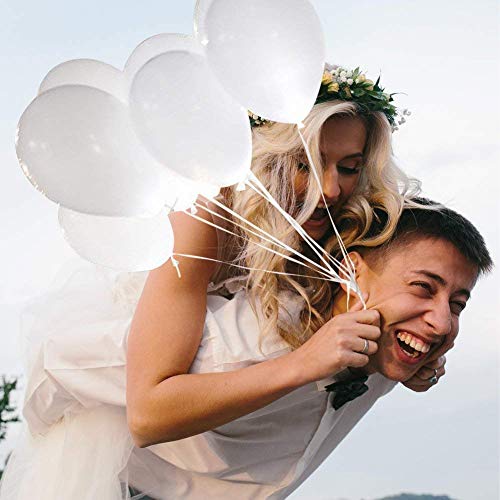 Led Light Up Balloons, 50 Pack White Party Led Balloons, 60 Led Lights For Party Birthday And Wedding Decoration (White Balloons White Lights) #TOP3
