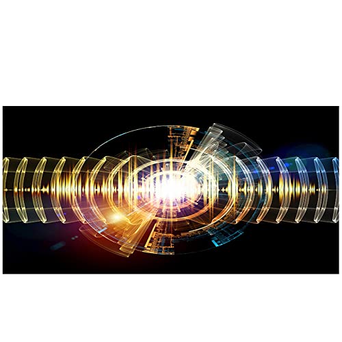 Affiche murale KEBIA effet tourbillonnant 3D pour dynamiser un grand mur de salon vide
