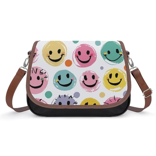 Rainbow Color Plaid-png Crossbody Bags for Women Travel Shoulder Bag Small Leather Cross Body Handbags