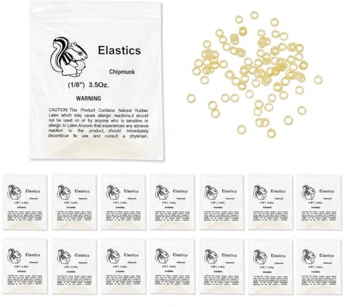 15 Sachets 1/8 Pouce Élastiques Orthodontiques en Caoutchouc Dentaire, Bandes Élastiques pour Appareil Dentaire, Élastiques Dentaires
