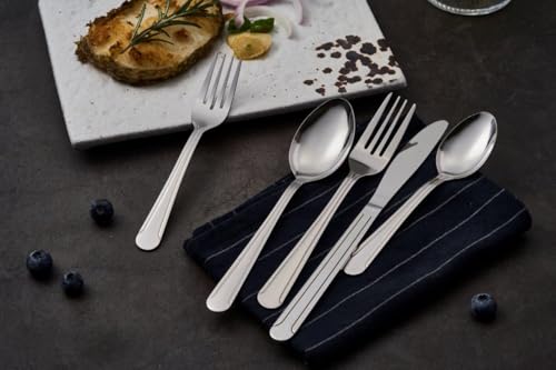 Bon Camisole 40-Piece Stainless Steel Flatware Silverware Cutlery Set, Include Knife/Fork/Spoon, Dishwasher Safe, Service for 8 - Image 5