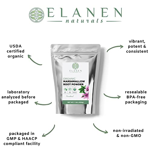 Organic Marshmallow Root Powder 16 Oz. (1 Lb.), Usda Certified Organic Marshmallow Root, Marshmellow Root Powdered, Althaea Officinalis, Althea Herb, Marshmallow Root Organic Powder #TOP2