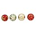 Kurt Adler 65 MM Holiday Formal Mercury Glass Balls 4 Piece Set