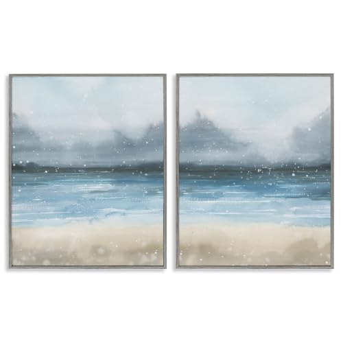 Stormy Coastal Ocean Waves, 16 x 20 Inch Framed Giclée Print Set