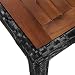 vidaXL 9-TLG. Garten-Essgruppe Poly Rattan Akazie Massivholz Schwarz