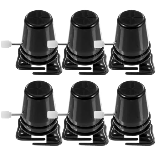 VICASKY 6Pcs Wind-up Walking Mechanism for Clay DIY Crafts Black Plastic Movement for Pearl Mud and Snow Mud 1.77 * 1.77 * 1.37inch