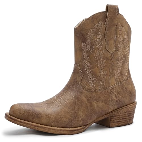 Image of GLOBALWIN Cowboy Boots For Women Short Ankle Boots