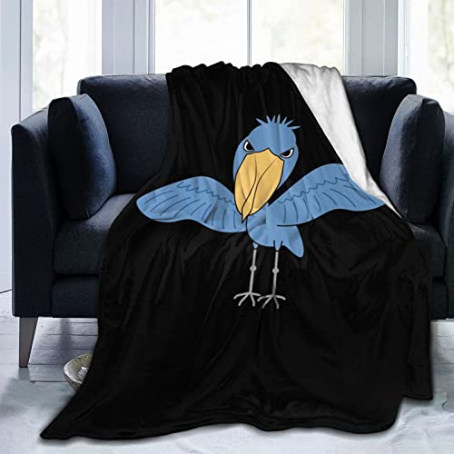 毛布 ハシビロコウ 鳥類 アニメ 軽量 ブランケット フランネル 洗える 静電気防止 暖かい 柔らかい肌触り ふわふわ 四季適用 おしゃれ グッズ プレゼント hu36 150cm×200cm