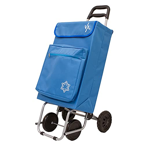 Amig - Carro de la Compra Termo Modelo 5 | 4 Ruedas | Color Azul | Capacidad 48L | Carga máxima 15kg