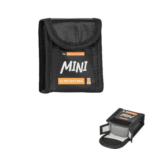 CERFFOOL Lipo Batterie Coffre-Fort Sac pour DJI Mini 5 Pro/4 Pro/3 Pro/Mini 3 Ignifuge Antidéflagrant Housse de Protection Chargement Sécurisés Sac de...