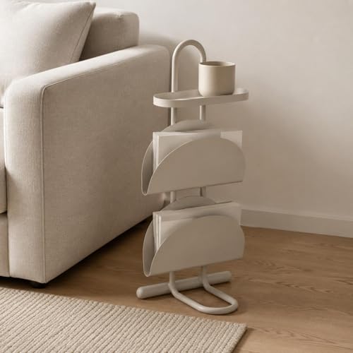 Mesa auxiliar con revistero para decorar tu dormitorio o balcon verde 6