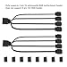 MEIRIYFA 5V 3 Pin ARGB Splitter Cable 1-to-4 Male 3 Pin Addressable RGB Splitter Extension Connector for MasterFan/MasterLiquid ARGB Series Support LED Sync Cable with Protective Cap 2 Pack