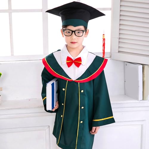 Image of Kindergarten 2025 Graduation Cap and Gown Tassel Sets with Charm 2PCS Graduations Stoles for Kids Grad Party Clothes