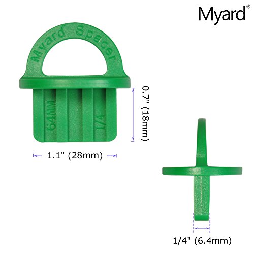 Myard Djs6.4 1/4 Inches Deck Board Jig Spacer Rings For Pressure Treated, Composite, Pvc, Plank, Hardwood Decking Tool (Green, 20-Pack) #TOP2