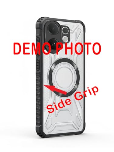 Image of RM Protective Case for OnePlus13 5G with Wireless Charging Support, Clear Back Cover with Black Bumper, Shockproof Design