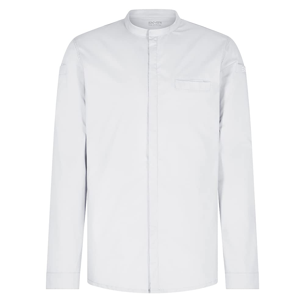 EXNER Funktions-Jacke, Kochjacke, Slim fit Stretch, Langarm, Baumwoll-Mischgewebe, lieferbar in Weiss, schwarz, grau und blau
