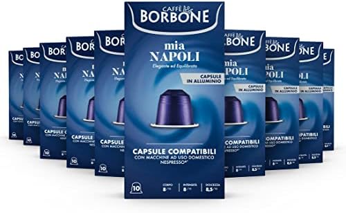 Caffè Borbone Mia Napoli Aluminum Capsules Compatible with Nespresso Original Machines, Medium Roast, 100 Count