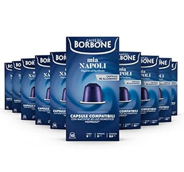 Caffè Borbone Miscela Mia Napoli - 100 Capsule ALLUMINIO (10 confezioni da 10) - Compatibili con le Macchine ad uso domestico Nespresso*