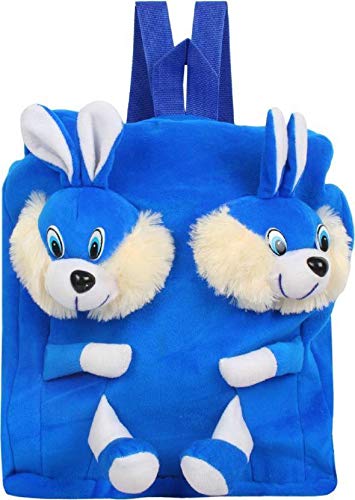 blue treeBlue Tree Velvet Kids School/Nursery/Picnic/Carry/Travelling Bag - 2 to 5 Age (Best_Blue-Rabbit)Pack of 1