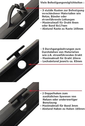 5x Übersteigschutz DOPPELSTABMATTENZAUN Isolator Katzenstopp Zaunerhöhung Überkletterschutz für den Stabmattenzaun Doppelstabmatten Gitterstabmattenzaun Gartenzaun Weidezaun Zaun Zäune
