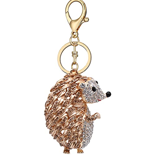 Porte-clés en Strass Scintillant Hérisson Mignon Porte-clés Pendentif en Cristal de charme d'alliage de cristal étincelant porte-clés sac pendentif porte-clés voiture décoration clés ornements cadeaux Cover
