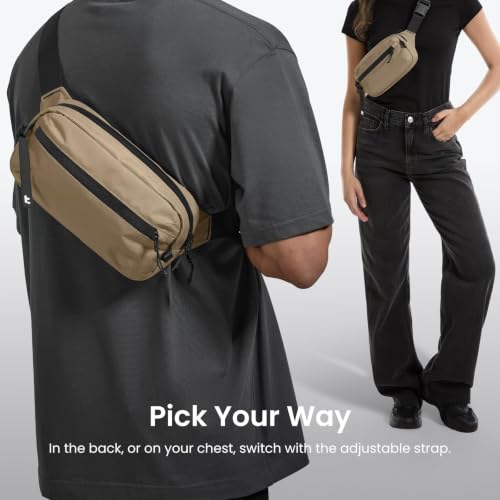Image of tomtoc 1.5L-3.5L Sling Bag with RFID Blocking, Crossbody Chest Pack for Men Women, Water-Resistant Bag for Travel and Daily