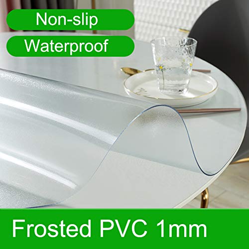 Tapis de sol rond en vinyle lavable pour protéger la table du café