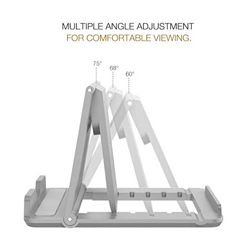 Moko Phone/Tablet Stand, Foldable Tablet Holder Compatible With Iphone 13 Pro Max/13 Pro/13, Iphone 12/12 Pro Max/11/Xs Max, Ipad Pro 11, Ipad Air 4/Mini 6 2021, Ipad 9Th 10.2", Gray #TOP2