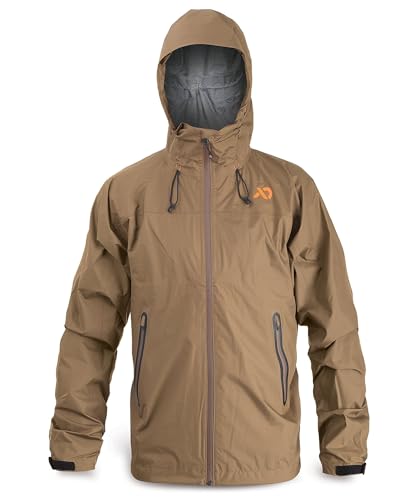 First Lite Men's Vapor Stormlight Ultralight Rain Jacket - Waterproof Breathable Hunting Coat - Dry Earth - Small