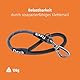 Floxik Kurzführer grau für Hunde ⌀ 12mm | reflektierende Kurzleine aus Kletterseilmaterial | optimal fürs Leinentraining & Freilauftraining