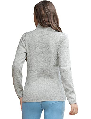 COZZIPLUS Women Zip Up Sweater Jacket with Fleece Interior, Warm Knitted Fleece Jacket with Pockets3