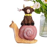 Accent artistique de jardin : les mini figurines de vache offrent une décoration de terrasse artistique en couches, ajoutent de la profondeur visuelle aux espaces extérieurs avec leur design à thème festif, idéales pour augmenter l'attrait esthétique des jardins ou des balcons lors d'occasions spéciales