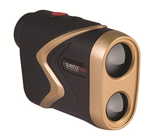 MGI Sureshot Pinloc 5000IPS Golf Laser Rangefinder,Black-Gold