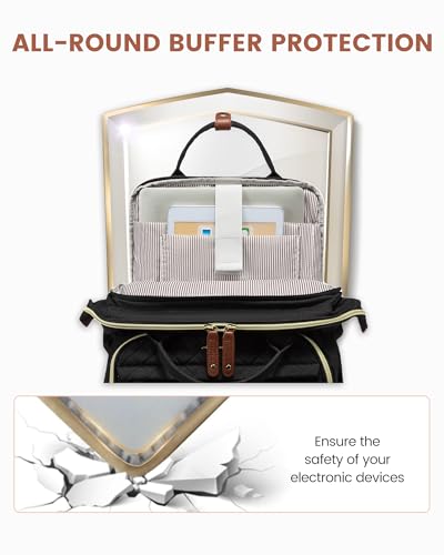 Image of LOVEVOOK Laptop Backpack for Women, 17.3'' Waterproof Nurse Bag Teacher Work Backpack Purse for Women, Travel Computer Backpack for College Office Business Ladies