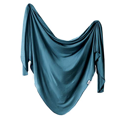 Image of Copper Pearl Baby Swaddle Blanket - Premium Knit Baby Blanket, Large Soft Stretchy Receiving Blankets for Baby Boy and Girl, Swaddles for Newborn, Infant, and Toddler (Steel)