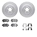 Dynamic Friction Company Rear Geospec Brake Rotors with 5000 Advanced Brake Pads includes Hardware 4512-11062
