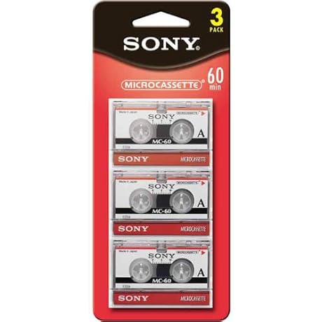 Dictating Cassettes, Micro, 60 Minutes, Pack of 3 (3-Pack)