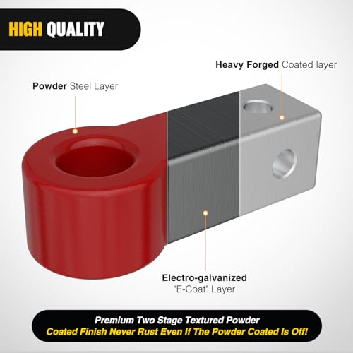 Image of Nilight Aluminum Soft Shackle Hitch 2 inch Receiver Off-Road Towing Accessory
