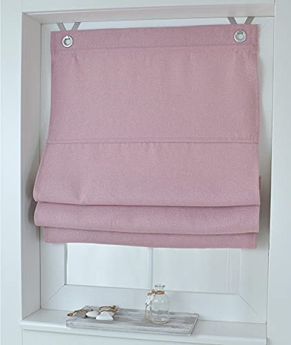 Raffrollo Ösenrollo Dimout Rose ca. 80 x 130 cm