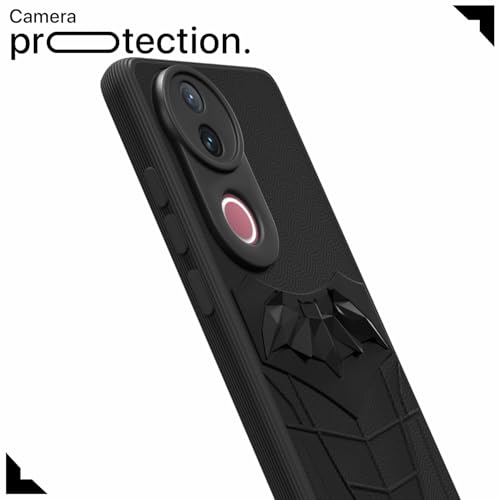Image of Outlouders Back Cover for Vivo Vivo T4R 5G / iQoo Z10R 5G / Vivo V50 5G / V50e 5G | Stylish | Scratchproof | Soft Silicone | Shockproof |Enhanced Camera Lens Protection Bumper Case (Black)