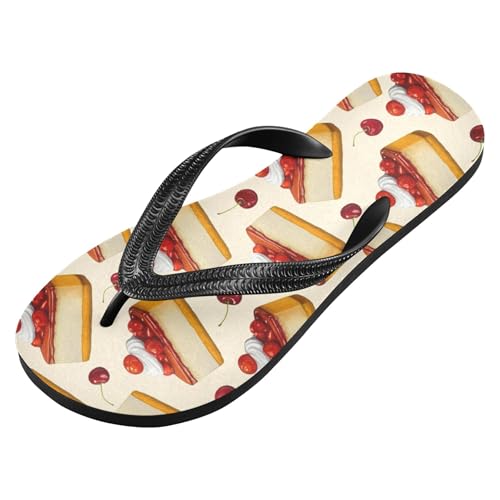 Burbuja Cheesecakes Flip Flops for Women Men, Soft Thong Sandals Rubber Slippers for Pool Beach Essentials2