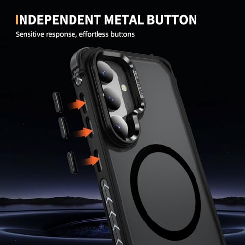 Coque de protection premium Samsung S24 S25 Plus noire avec aimant MagSafe - 4