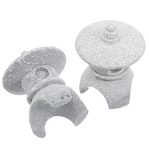 Cabilock 2Stück Japanische Steinlaterne Mini Pagode Statue Asiatische Deko Garten Skulptur Bonsai Pavillion Miniatur Dekoration Aquarium Ornament Feengarten Micro Landschaft Zubehör., 8.29 €