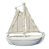 mini schiffsmodelle Nicht zum Schwimmen geeignet Rayher 8606500 Segelboot aus Polyresin, Rumpflänge 7,5 cm, Höhe mit Mast ca. 8,5 cm, perfekt für maritime Dekorationen
