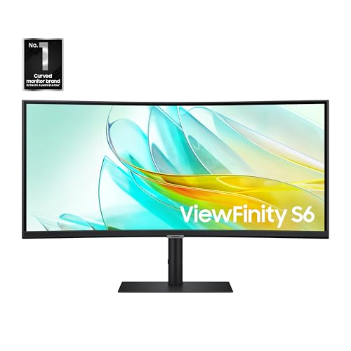 Image of Samsung 34 inch ViewFinity S65UC, Ultra-WQHD, 100Hz, AMD FreeSync HDR10, KVM Switch Built in Speakers with USB-C Curved Monitor, LS34C654UANXGO, 2025