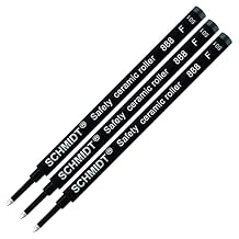 3 Pack - Schmidt 888 Black Fine Rollerball Refill